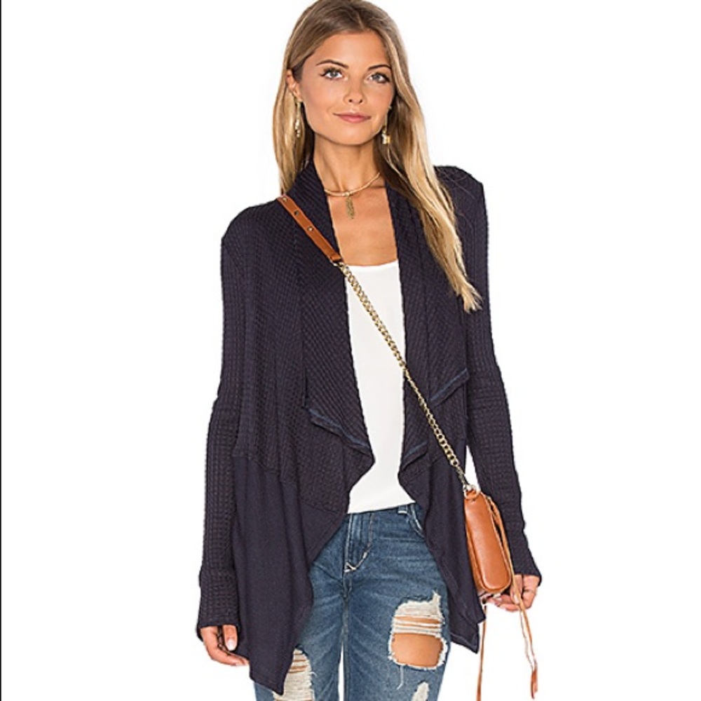 Velvet by Graham & Spencer Navy cardigan